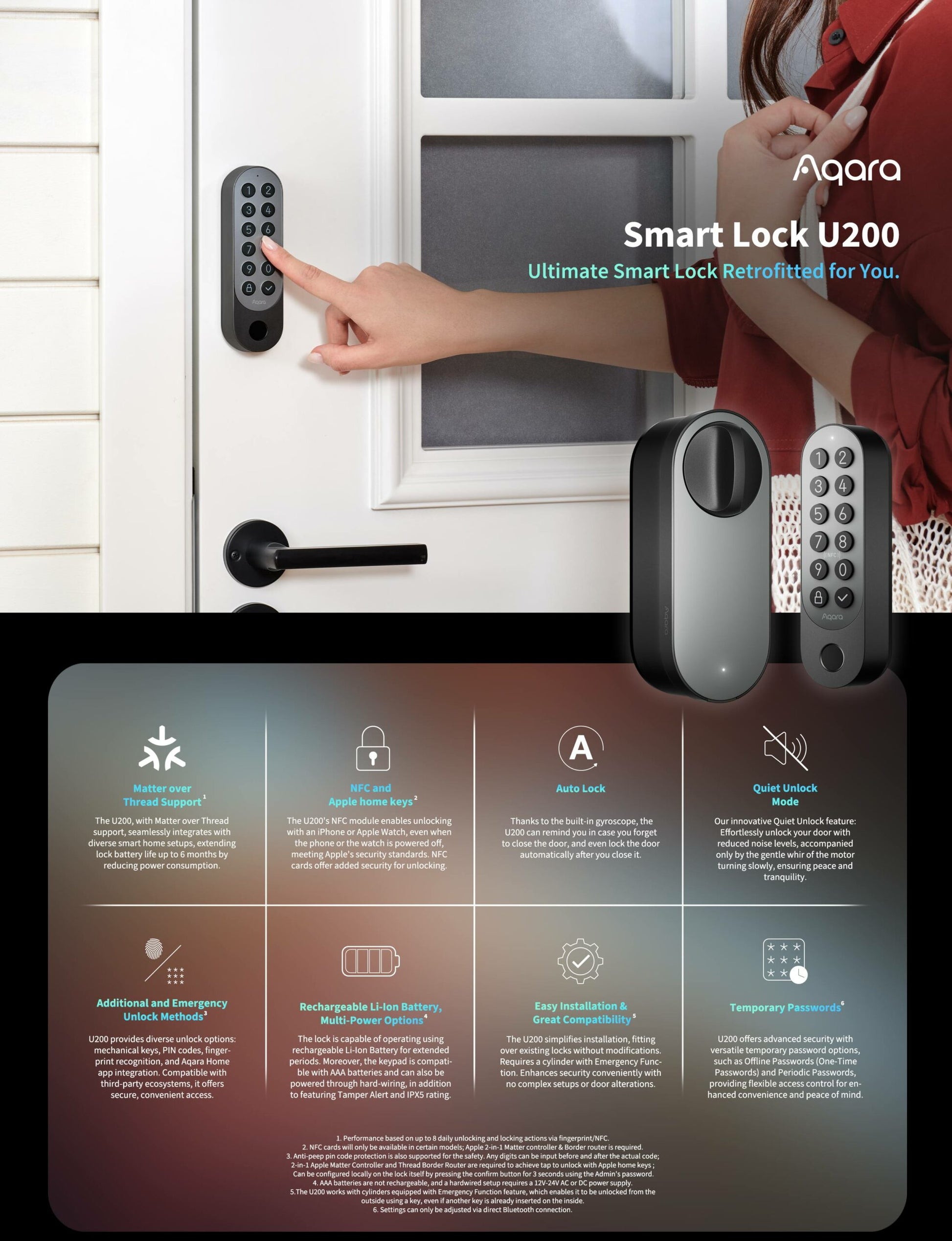 Aqara Smart Lock U200 Kit Silver